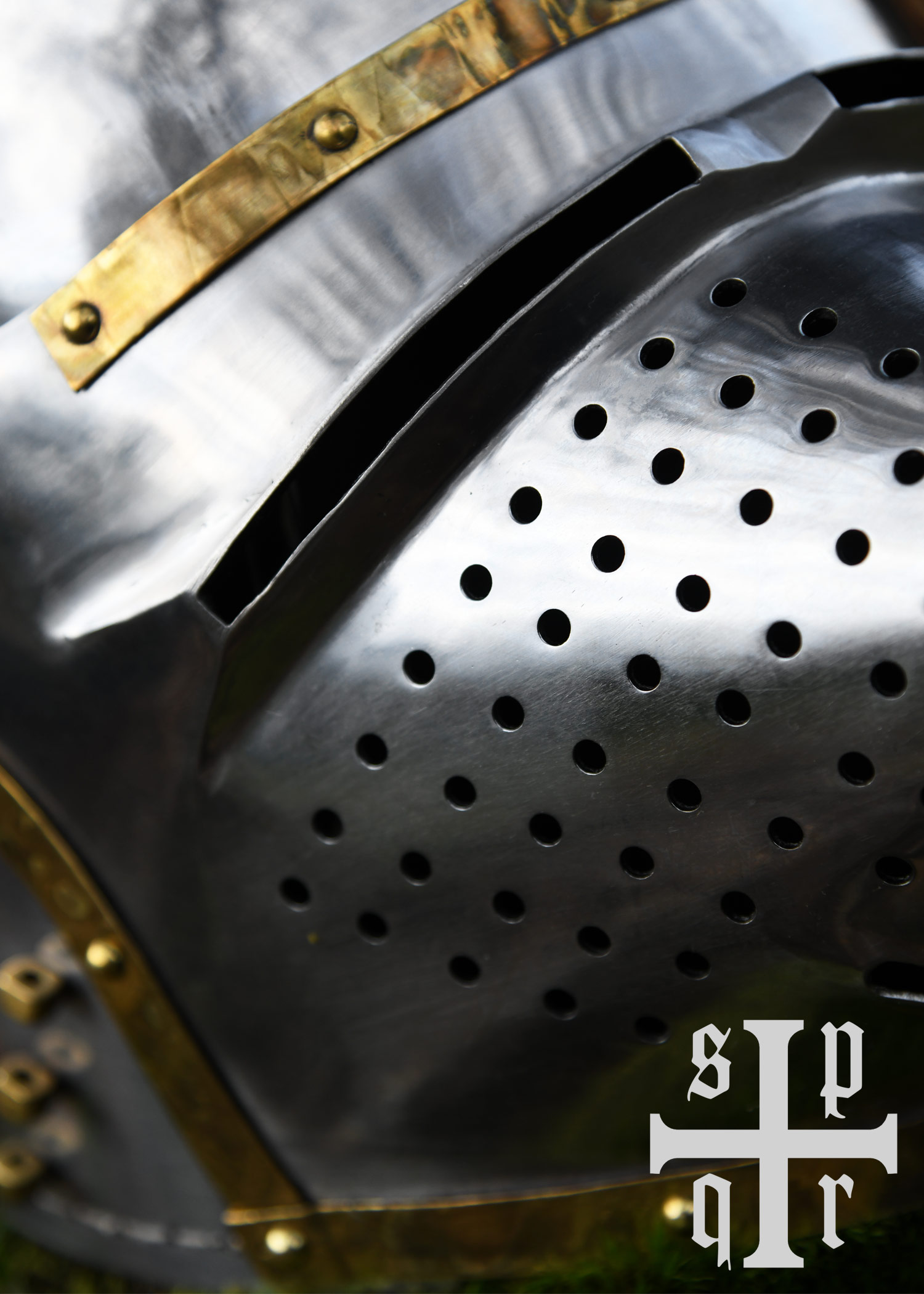 Houndskull Bascinet, Medieval Helmet, ca. 1370, 1.6 mm Steel