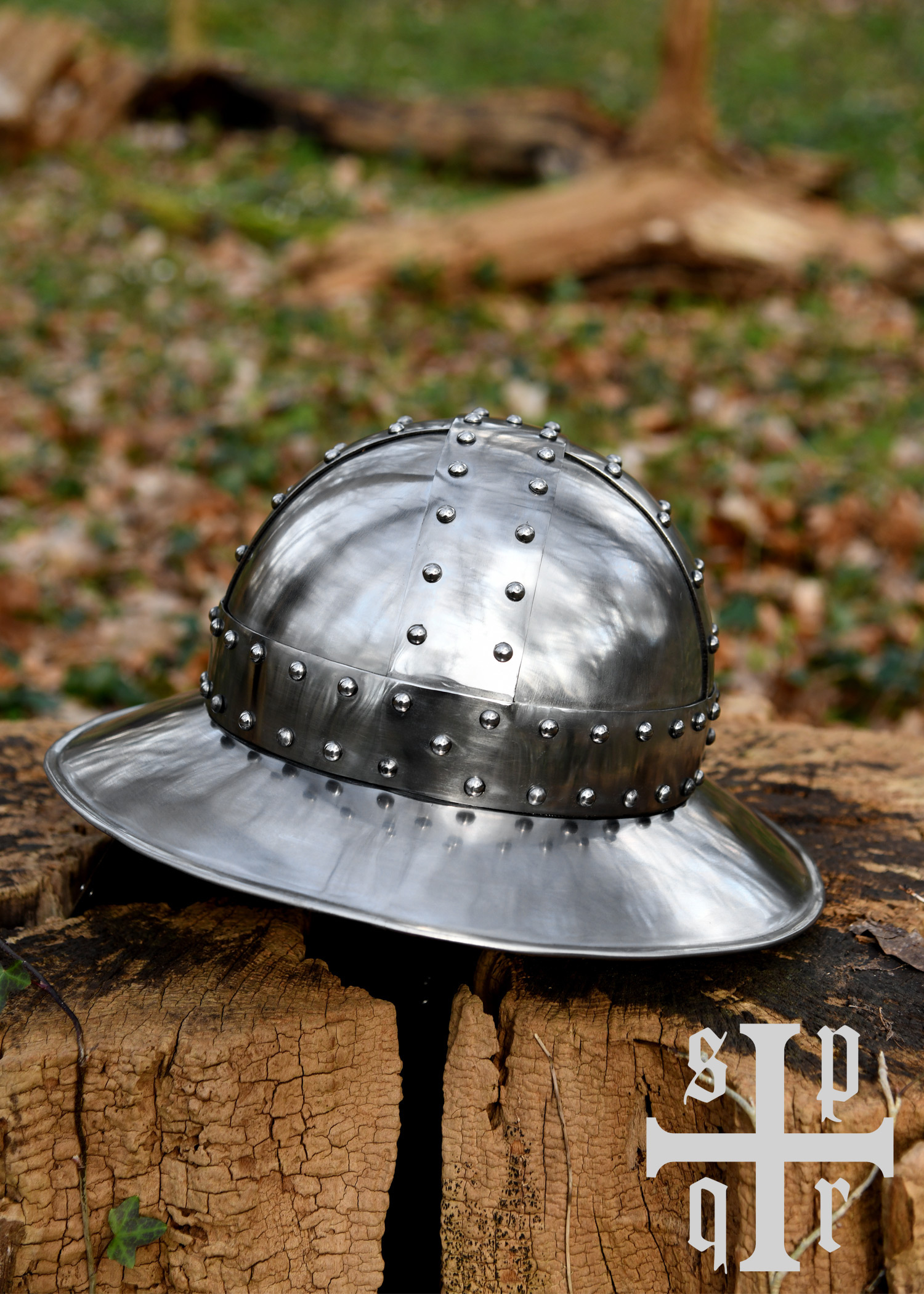 Banded Kettle Hat with Cheek Guards, 14th C., 1.6 mm Steel
