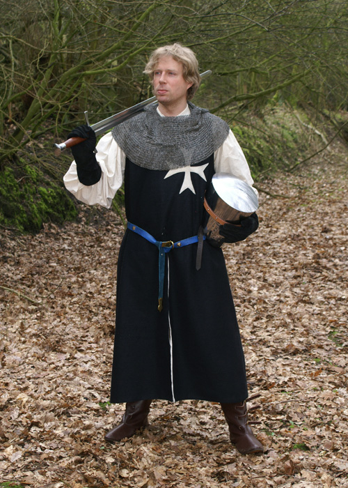 Hospitaller Tabard, black with white cross
