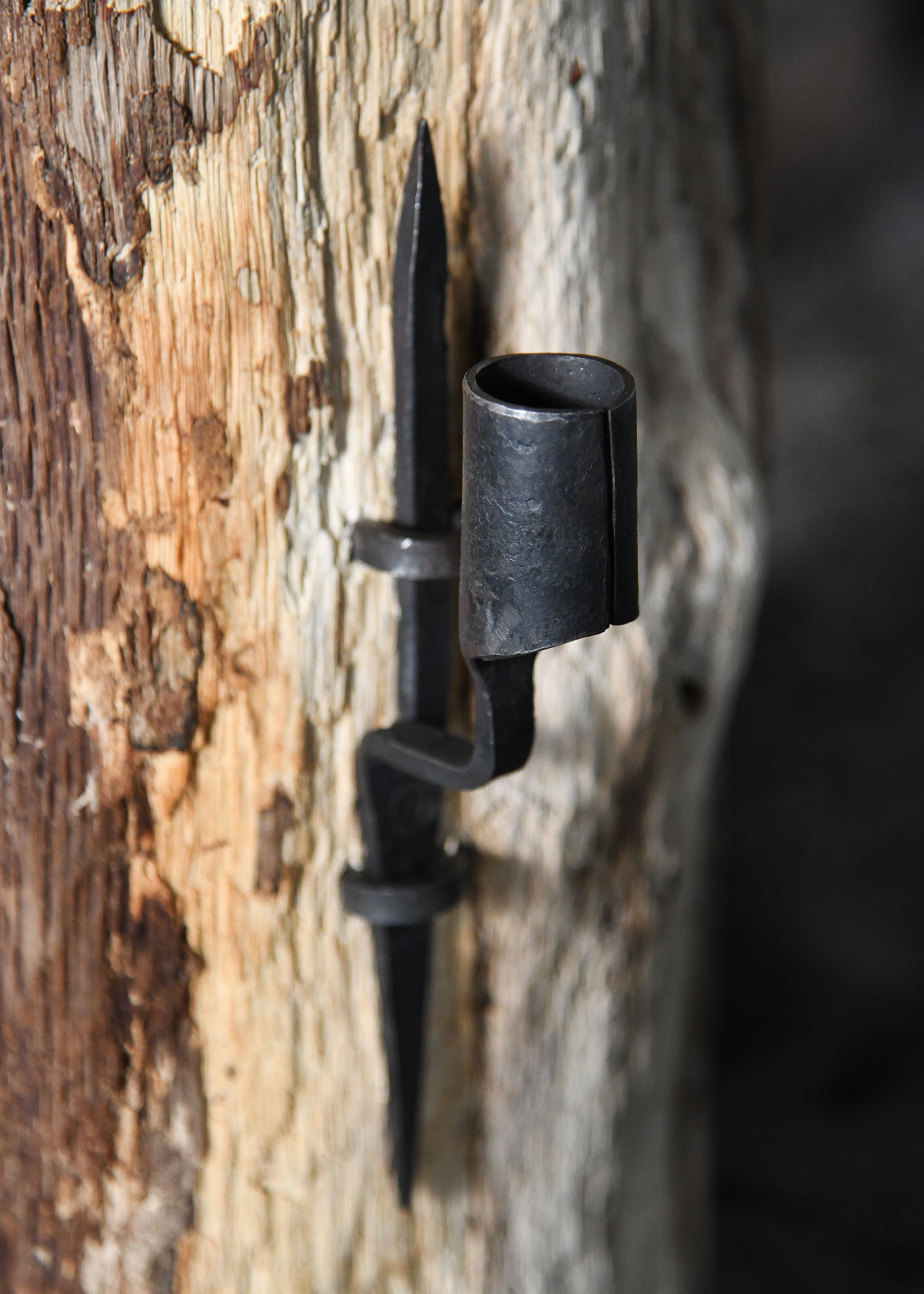 Wall Candleholder 2, hand-forged