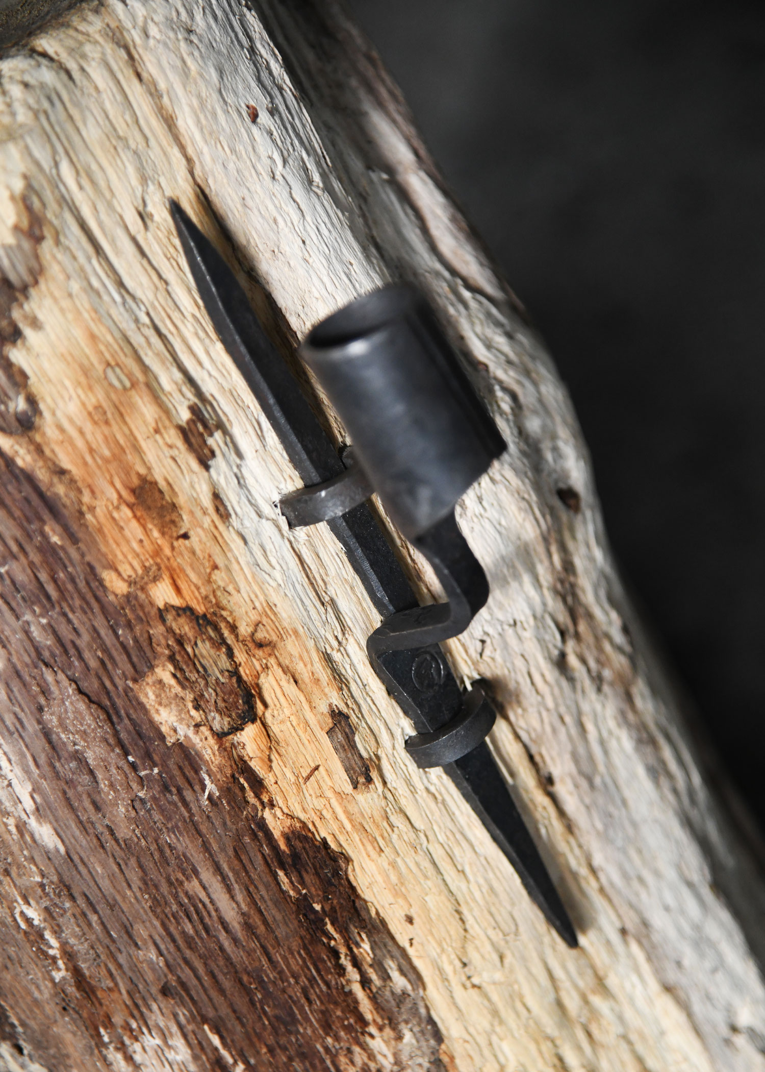 Wall Candleholder 2, hand-forged