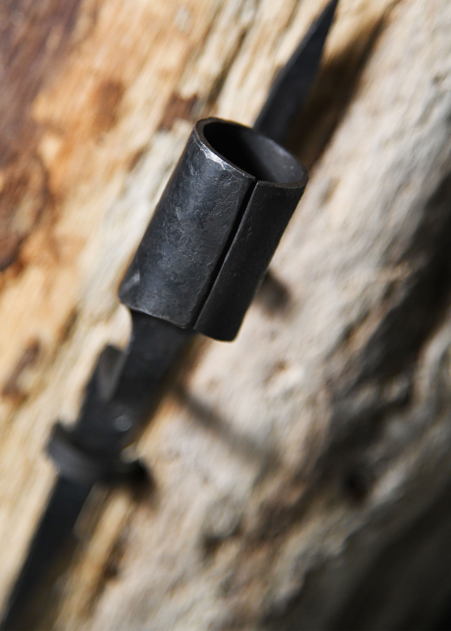 Wall Candleholder 2, hand-forged