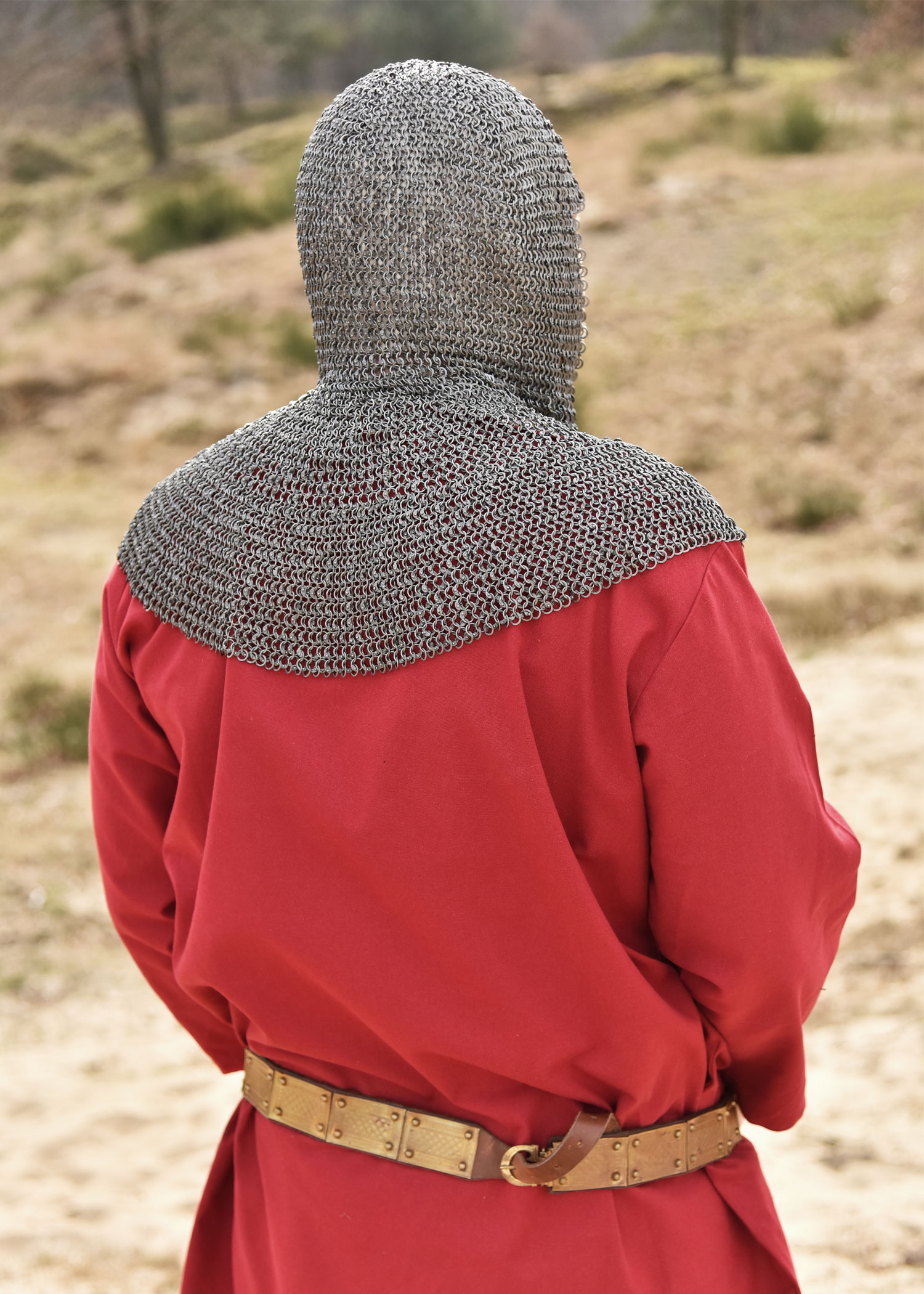RM chain mail coif, riveted/punched mixed, ID 6mm, natural finish
