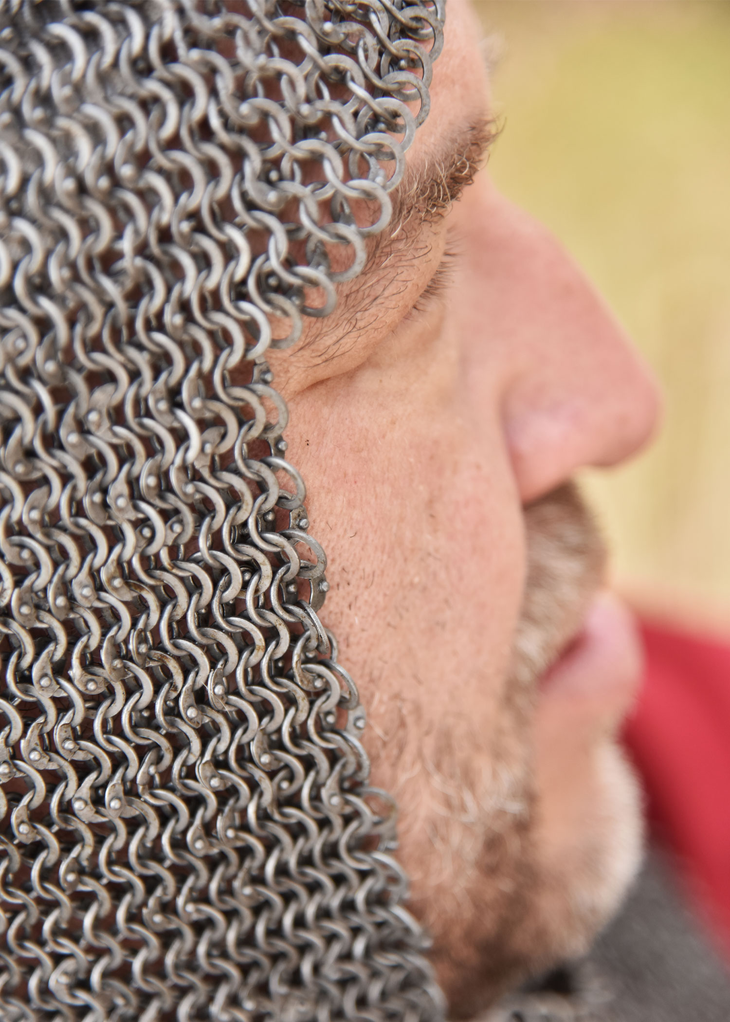 RM chain mail coif, riveted/punched mixed, ID 6mm, natural finish