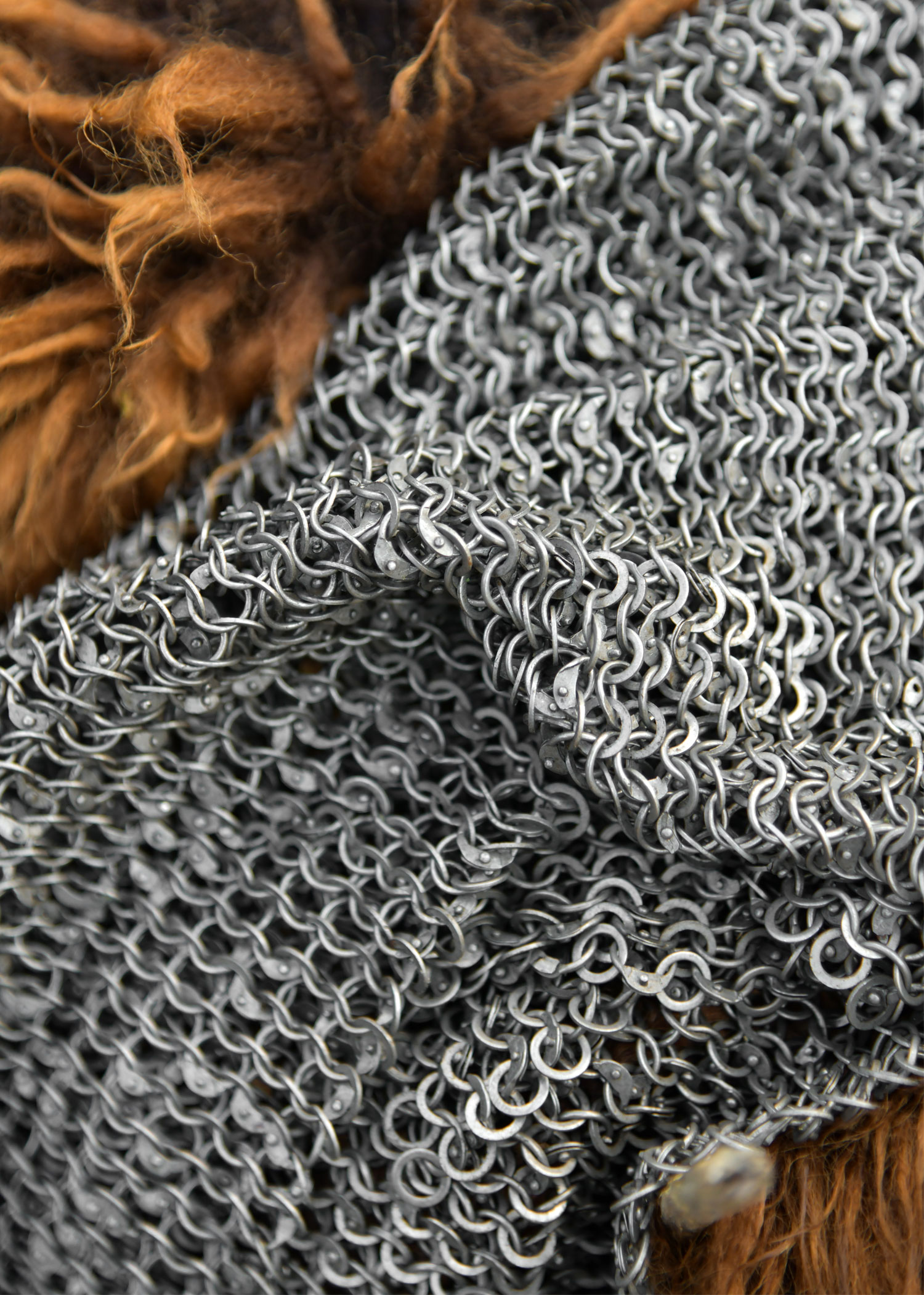 RM Skirt, 55 x 15", riveted/punched mixed, ID 6mm, natural"