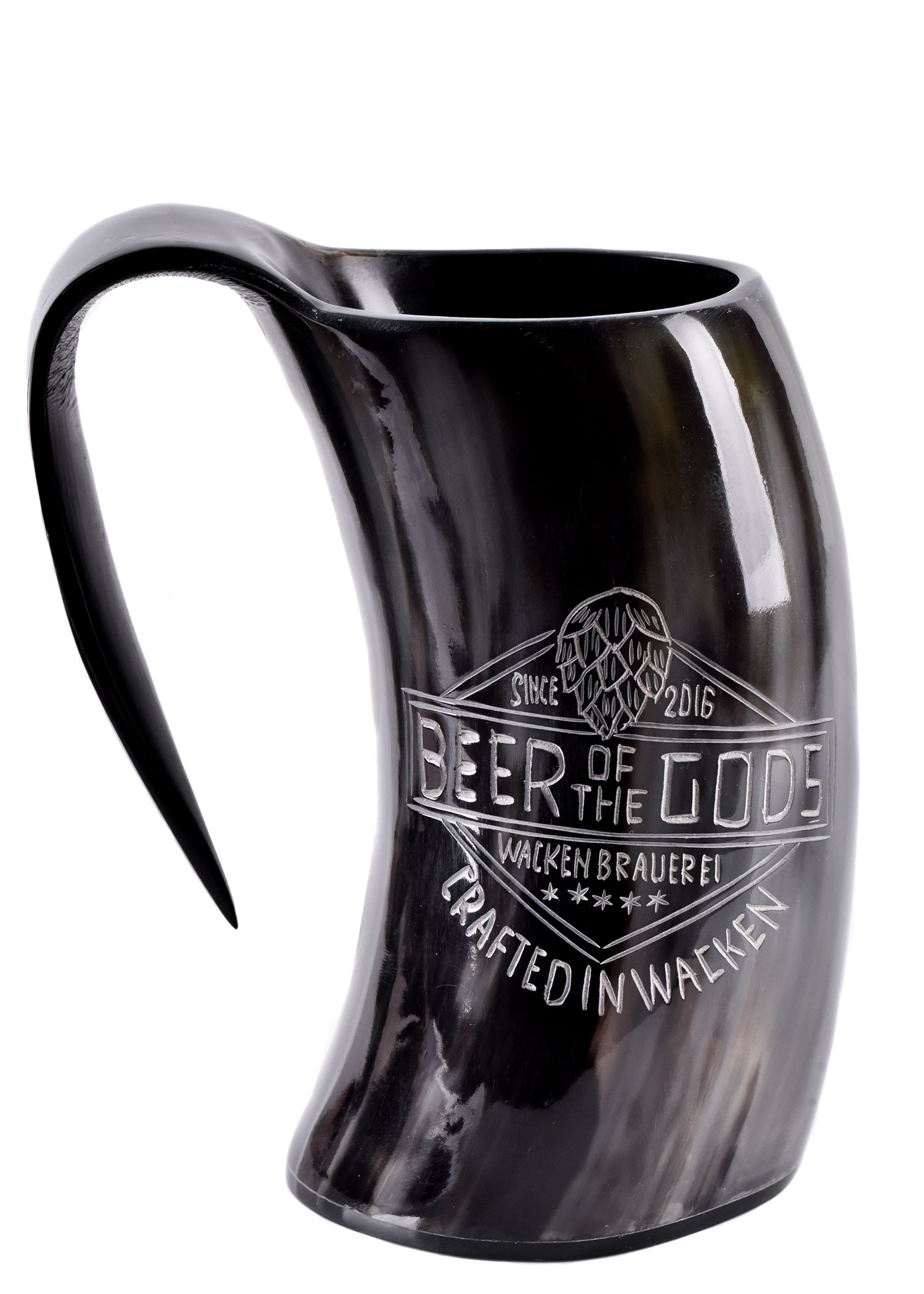 Beer Mug from horn - Beer of the Gods, Wacken Brewery