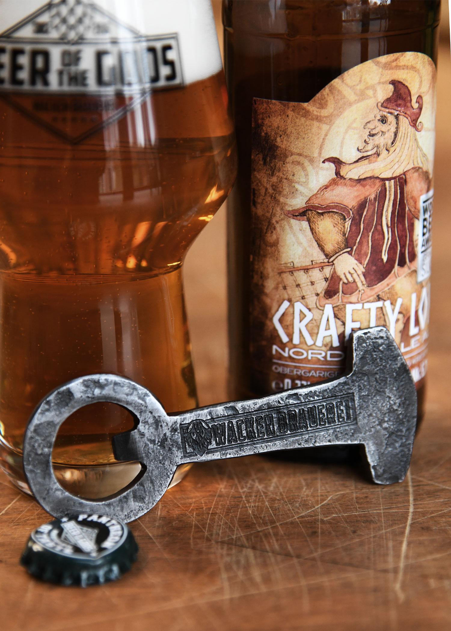 Thors Hammer Bottle Opener with Logo - Wacken Brauerei
