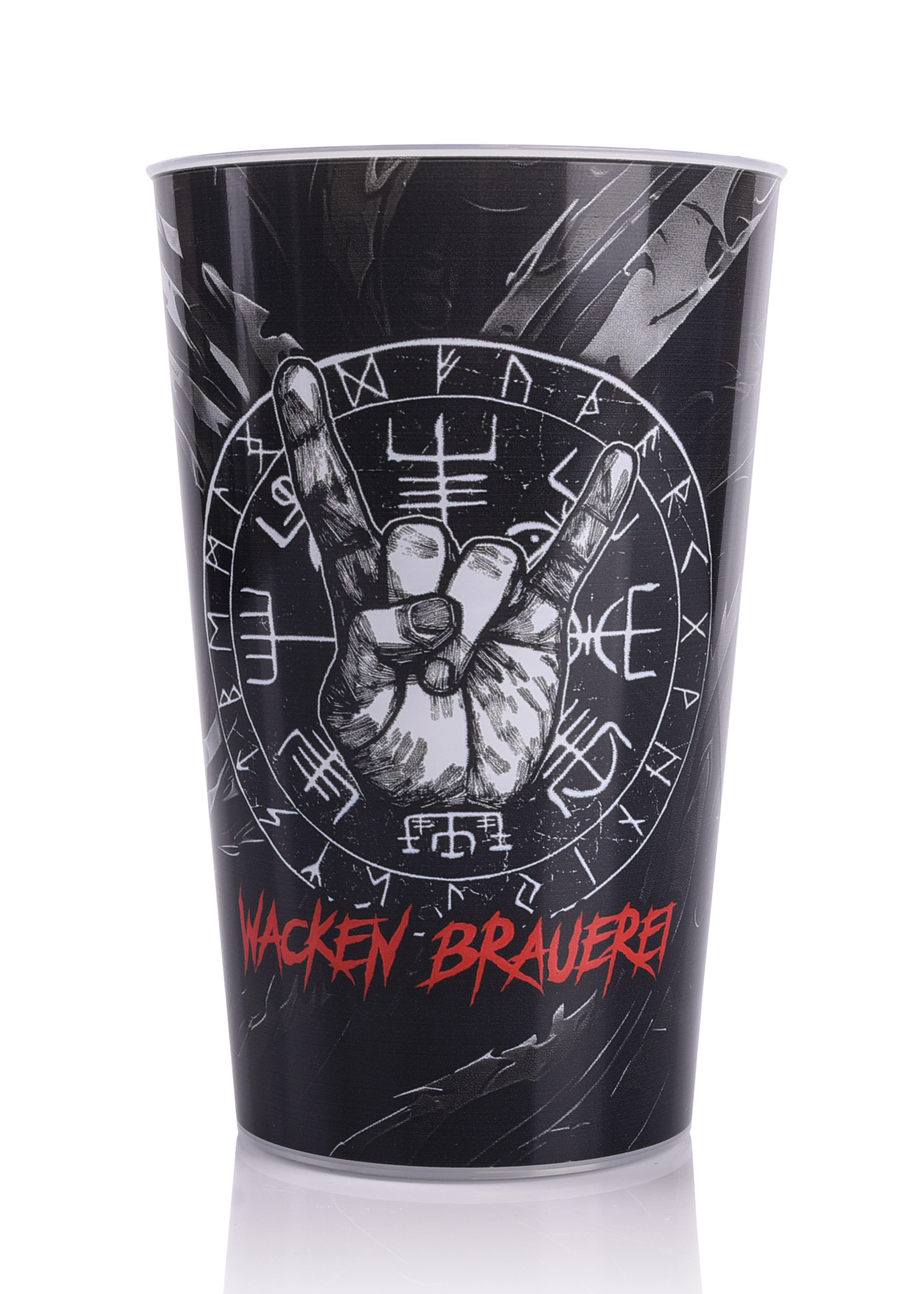 Wacken Brewery Plastic Cup Vegvisir, 0.3l with calibration mark