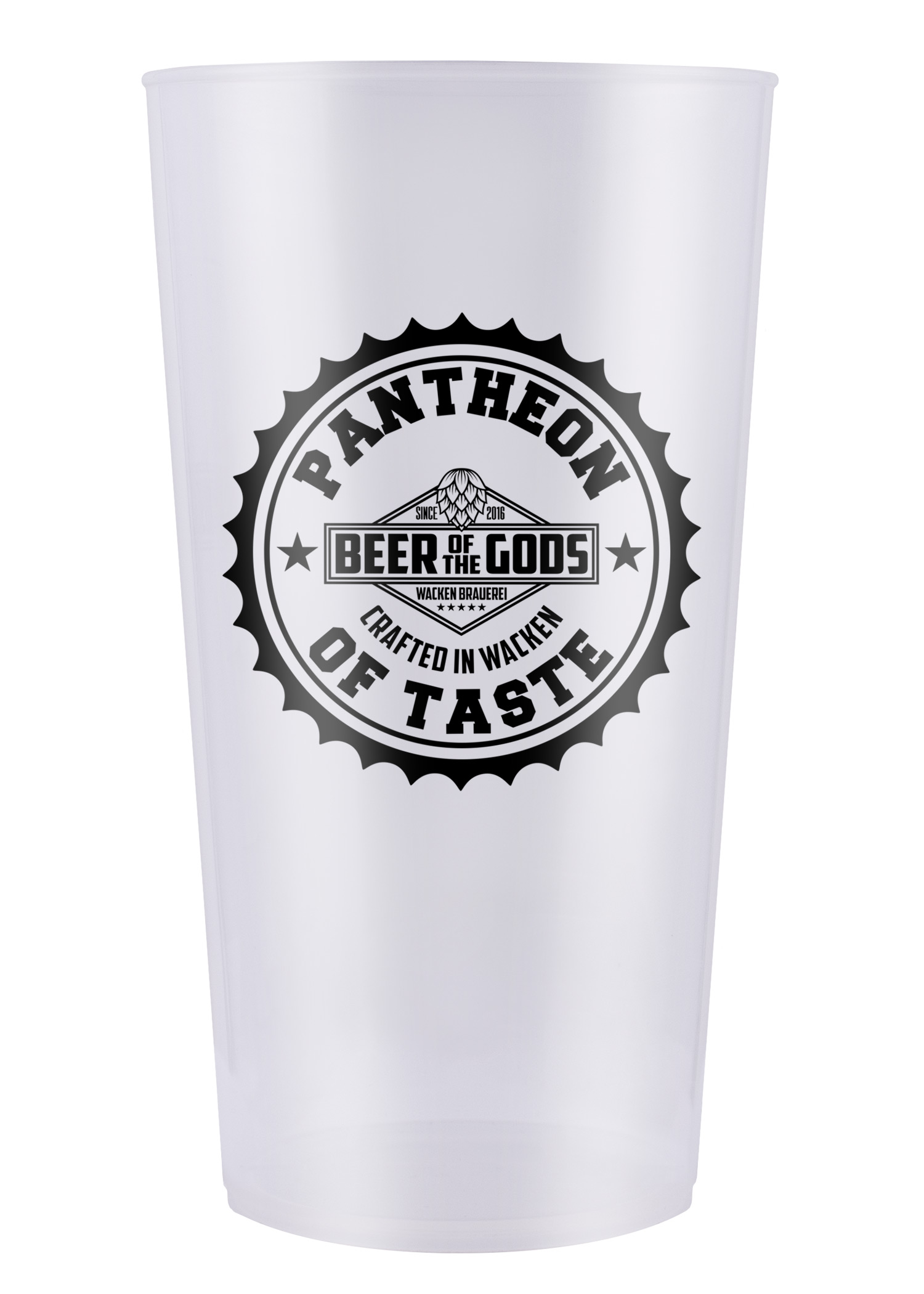 A Pantheon of Taste - Plastic Cup, 300 ml with calibration mark - Wacken Brewery
