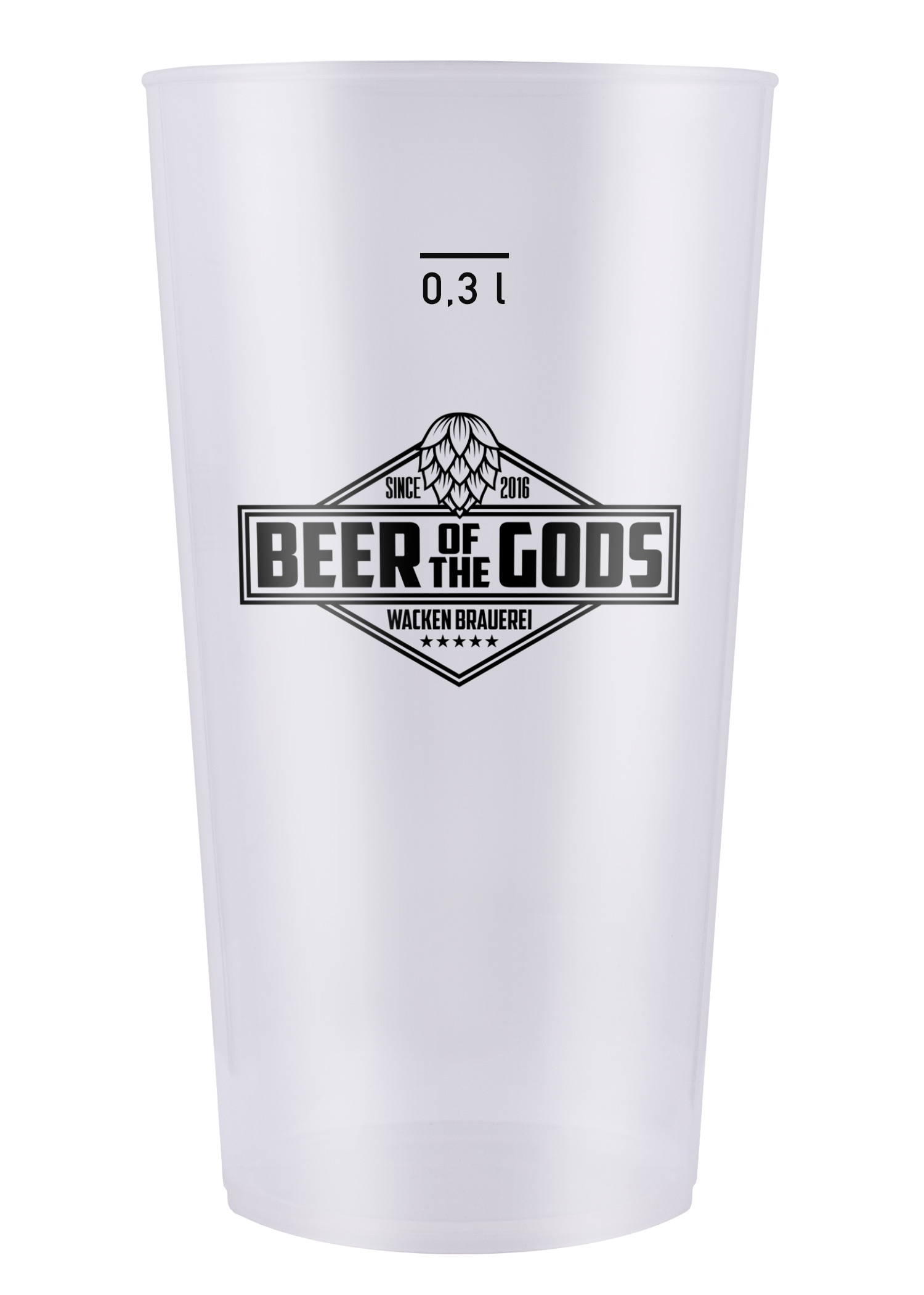 A Pantheon of Taste - Plastic Cup, 300 ml with calibration mark - Wacken Brewery